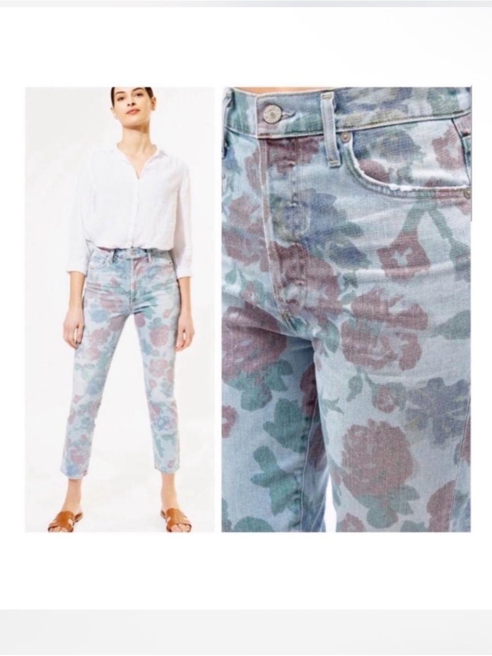 Citizens of Humanity Vintage Olivia Floral Jeans Size 25